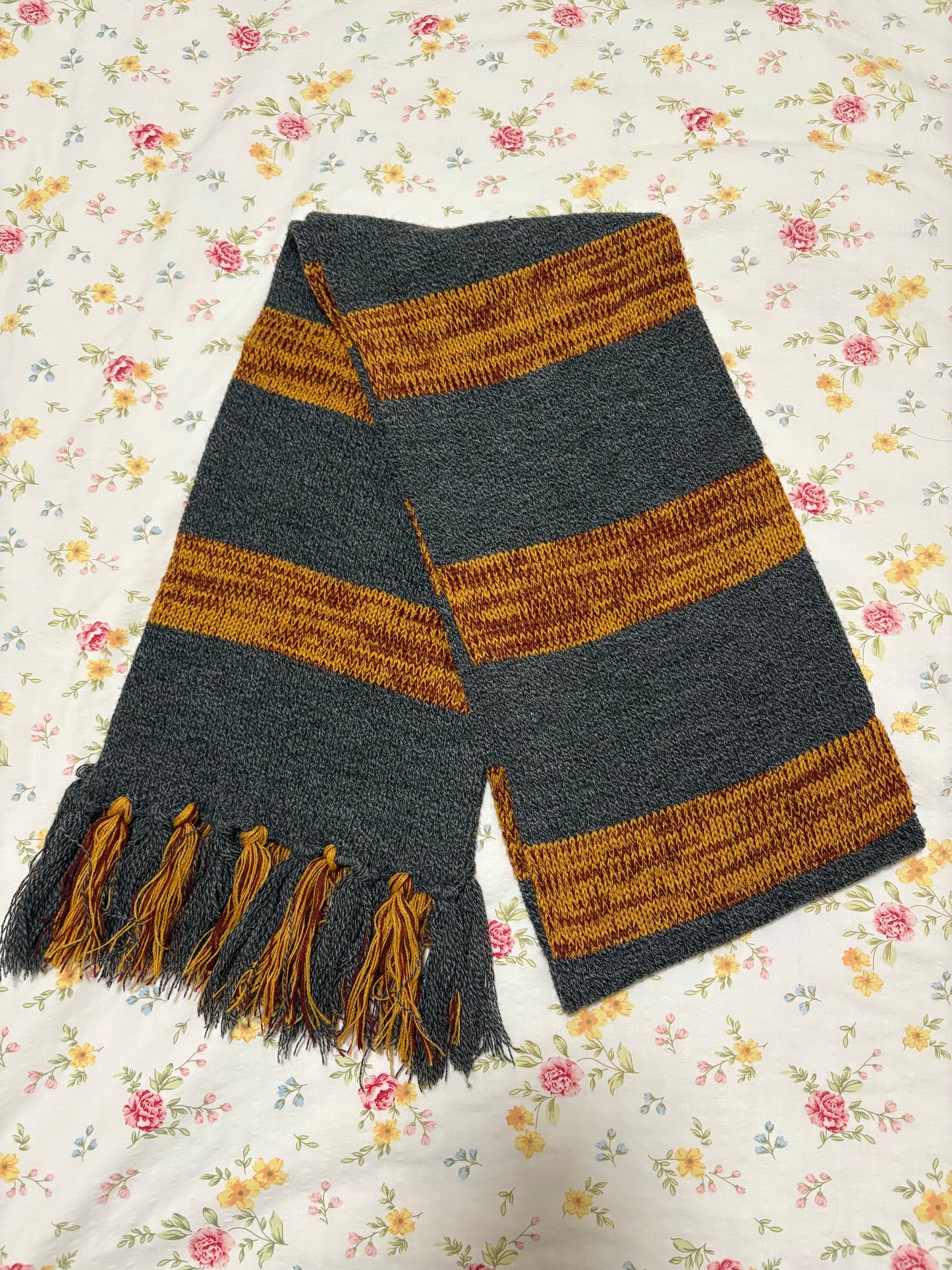 brown grey scarf