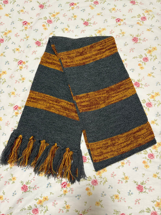 brown grey scarf