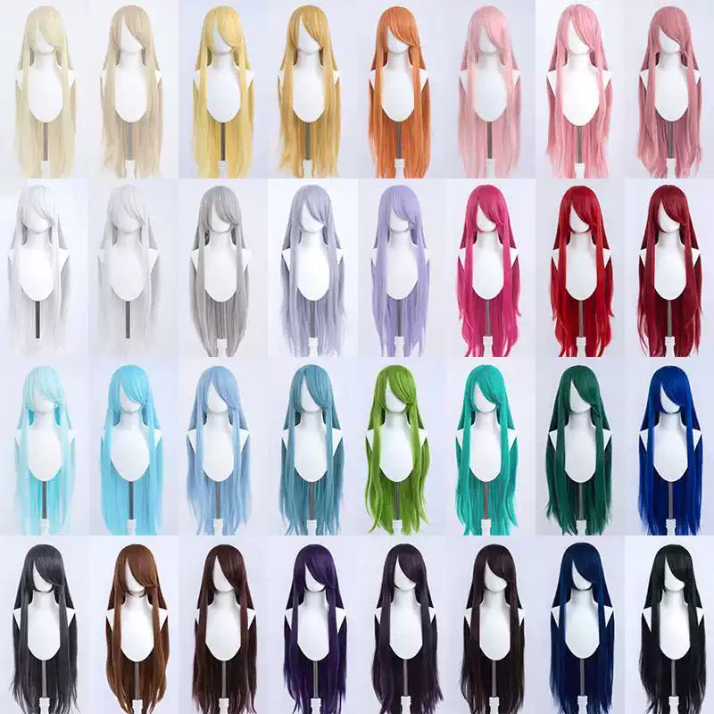 31.5 Inch/ 80 cm Carve Long Straight Cosplay Wig Anime Costume Party Wig